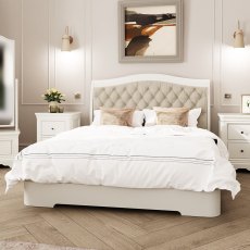 Acton Bedstead With Fabric Headboard (Multiple Sizes & Colours)