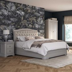 Acton Bedstead With Fabric Headboard (Multiple Sizes & Colours)