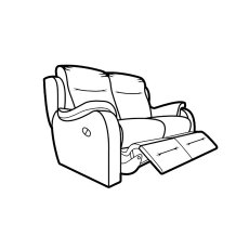 Boston 2 Seater Power Reclining Sofa Fabric A