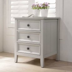 Carrie 3 Drawer Bedside Locker Painted Clay Carrie 3 Drawer Bedside Locker Painted Clay