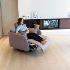 Eva Large Electric Reclining Swivel & Rocking Armchair Circular Base Fabric Series 6 Eva Large Electric Reclining Swivel & Rocking Armchair Circular Base Fabric Series 6