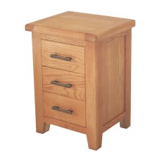 Holly 3 Drawer Bedside Locker Oak Holly 3 Drawer Bedside Locker Oak