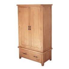 Holly 2 Door + 1 Drawer Wardrobe Oak Holly 2 Door + 1 Drawer Wardrobe Oak