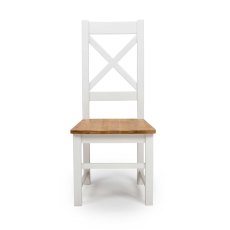 Portland Cross Back Dining Chair Painted White