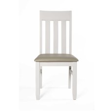 Ohio Slatted Back Dining Chair With Fabric Seat Pad