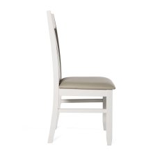 Ohio Slatted Back Dining Chair With Fabric Seat Pad