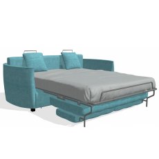 Bolero 4 Seater Curved Sofa Bed With 2 Headrests Fabric