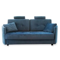Bolero 3 Seater Curved Sofa Bed With 2 Headrests Fabric