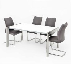 Salconi 6-10 Person Extending Dining Table White/Grey Salconi 6-10 Person Extending Dining Table White/Grey