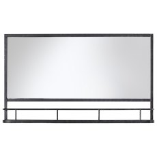 Emerson Rectangular Overmantle Mirror Black