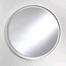 Large Radius Wall Mirror White