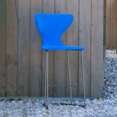 Marlon Low Bar Stool Fabric With Matte Grey Legs Marlon Low Bar Stool Fabric With Matte Grey Legs