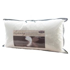 Sleep Well Live Well White Goose Feather & Down Extra Long Pillow Sleep Well Live Well White Goose Feather & Down Extra Long Pillow