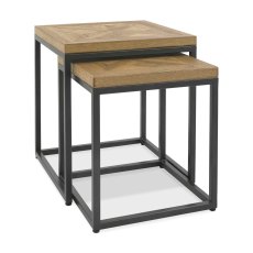 Khan Nest of Tables (2) Rustic Oak Khan Nest of Tables (2) Rustic Oak