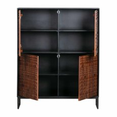 Nuts 4 Door Storage Cabinet Walnut