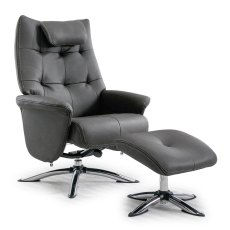Welles Swivel Recliner & Footstool (Multiple Colours)