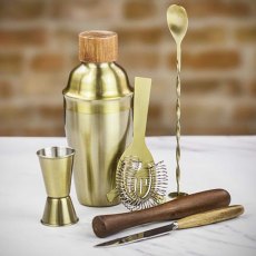 6 Piece Cocktail Set Brass 6 Piece Cocktail Set Brass
