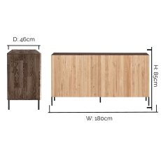 Gravure Sideboard Brown With Natural Doors