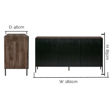 Gravure Sideboard Brown With Black Doors