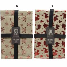 Table Runner With Snowflake or Christmas Tree 32cm x 150cm (Choice of 2)