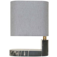 Evette Table Lamp Marble With Grey Shade Evette Table Lamp Marble With Grey Shade