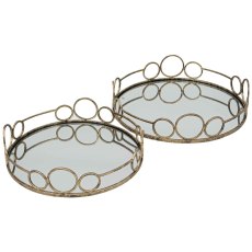 Remy Trays (Set Of 2) Gold Remy Trays (Set Of 2) Gold