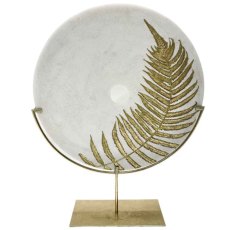 Gold Leaf Circle Décor Ornament Gold Gold Leaf Circle Décor Ornament Gold