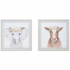 Boho Friends 49cm x 49cm Picture (Set Of 2) White Frame Boho Friends 49cm x 49cm Picture (Set Of 2) White Frame