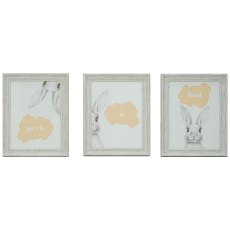 Peek a Boo 33cm x 43cm Picture (Set Of 3) Cream Frame Peek a Boo 33cm x 43cm Picture (Set Of 3) Cream Frame