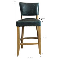 Duke High Bar Stool Fabric (Multiple Colours)