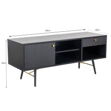 Barcelona TV Unit Black & Copper (Multiple Sizes)