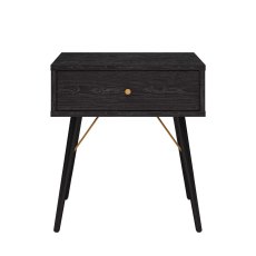Barcelona 1 Drawer Bedside Locker Black & Copper Barcelona 1 Drawer Bedside Locker Black & Copper