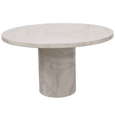 Carra 4-6 Person Round Dining Table Bone White Marble Carra 4-6 Person Round Dining Table Bone White Marble