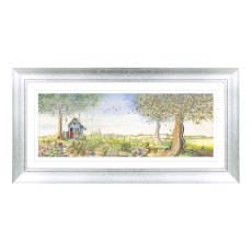 The Allotment 112cm x 57cm Picture By Catherine Stephenson Silver Frame