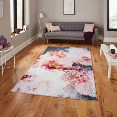 FL0024 Rug Rose & Black (Multiple Sizes)