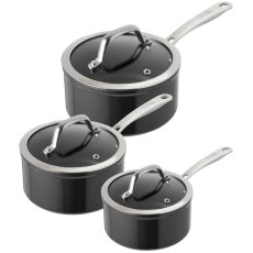 Easy Pro 3 Piece Saucepan Set Black Easy Pro 3 Piece Saucepan Set Black