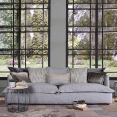 Amilie 4 Seater Sofa Fabric Biarritz Grade 3 WIth Scatter Cushions