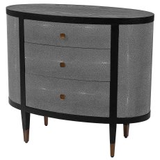 Limoges 3 Drawer Chest of Drawers Grey Limoges 3 Drawer Chest of Drawers Grey