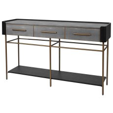 Limoges 3 Drawer Console Table Grey Limoges 3 Drawer Console Table Grey