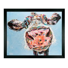 Funny Cow I 51cm x 63cm Picture By Carolee Vitaletti Black Frame Funny Cow I 51cm x 63cm Picture By Carolee Vitaletti Black Frame