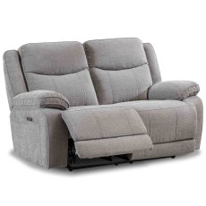 Robson Electric Reclining 2 Seater Sofas Fabric Light Grey Robson Electric Reclining 2 Seater Sofas Fabric Light Grey