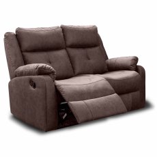 Velino 2 Seater Manual Reclining Sofa Faux Suede Chestnut Velino 2 Seater Manual Reclining Sofa Faux Suede Chestnut