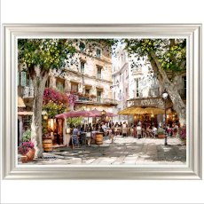 Late Afternoon 91cm x 71cm Picture By Richard Macneil Silver Frame Late Afternoon 91cm x 71cm Picture By Richard Macneil Silver Frame
