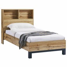 Bali Bedstead With Bookcase Oak (Multiple Sizes) Bali Bedstead With Bookcase Oak (Multiple Sizes)