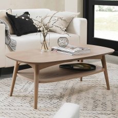 Dansk Coffee Table With Shelf Oak