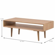 Jenson Coffee Table Light Oak (Multiple Styles)