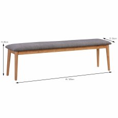 Jenson Dining Bench Light Oak (Multiple Sizes)