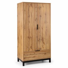 Bali Double Wardrobe With 1 Drawer Oak Bali Double Wardrobe With 1 Drawer Oak