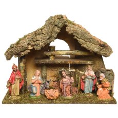 Nativity Set With 8 Figurines Multicoloured 29cm (9 Pieces)