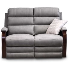 Michigan 2 Seater Manual Reclining Sofa Faux Suede Grey Michigan 2 Seater Manual Reclining Sofa Faux Suede Grey